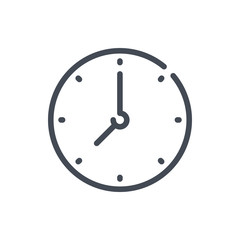 Watch and time management line icon. Clock and time vector outline sign.