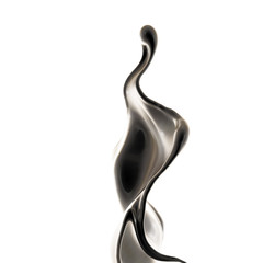 Splash fluid. 3d illustration, 3d rendering.