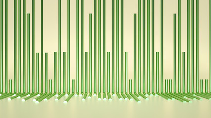Golden wave background. 3d illustration, 3d rendering.