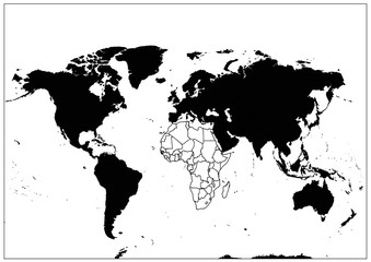 Black Africa map white wallpaper global 