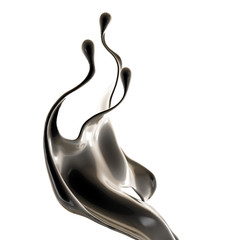 Splash fluid. 3d illustration, 3d rendering.