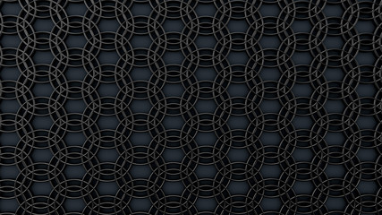 Interior pattern, architectural background. 3d illustration, 3d rendering.