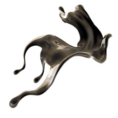 Splash fluid. 3d illustration, 3d rendering.
