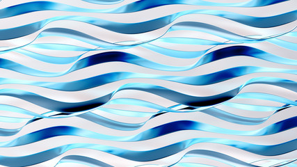 Golden wave background. 3d illustration, 3d rendering.