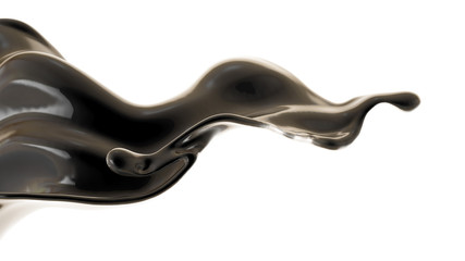 Obraz premium Splash fluid. 3d illustration, 3d rendering.