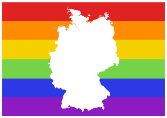 Fototapeta premium LGBT Germany country of Europe map wallpaper