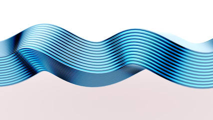 Golden wave background. 3d illustration, 3d rendering.