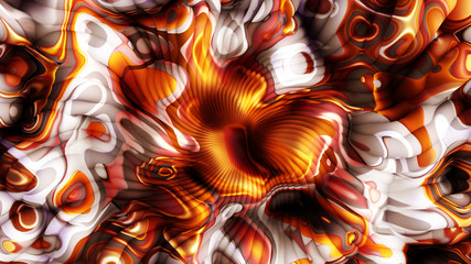 Fototapeta premium Bright background with a volumetric pattern and print. 3d illustration, 3d rendering.