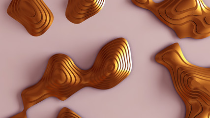 Interior pattern, architectural background. 3d illustration, 3d rendering.