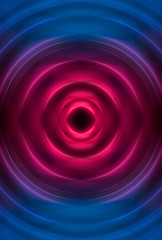 Abstract neon background with light circles, geometric shapes made of neon. Abstract light, scene, purple, pink, blue neon, portal. Futuristic neon background, neon circle.