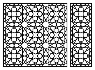 Decorative panel. Template for laser cutting. Vector ornament design.