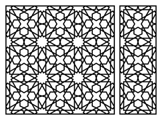 Decorative panel. Template for laser cutting. Vector ornament design.