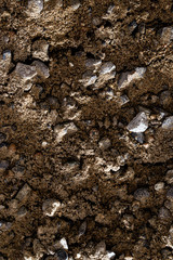 Crushed sand at a construction site