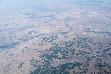 Turkey landscape view from the plane