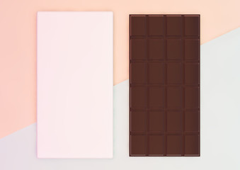 chocolate bar packaging mockup