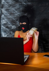 internet burglar in mask