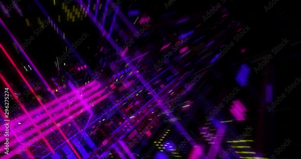 Poster virtual data on digital screen display, future technology and programming concept. flying futuristic