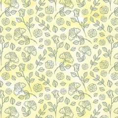 Watercolor ornament with rose flowers for wedding invitations, holiday cards, greeting cards, posters, books, envelopes, photo album. Halloween background. Rose oil elixir