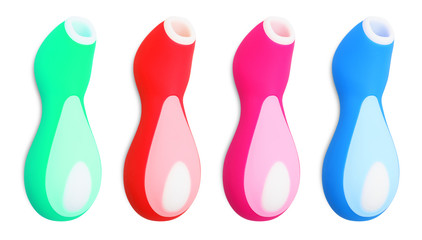 Set of sex toys for adult, vibrator for clitoris stimulation.