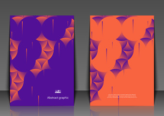 Graphic illustration with geometric pattern. Flyer template. Eps10 vector illustration.