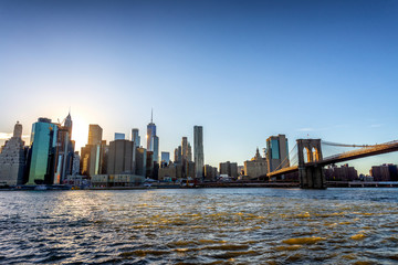 Manhattan Skyline and Brooklyn Bridge