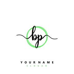 BP Initial handwriting logo vector	