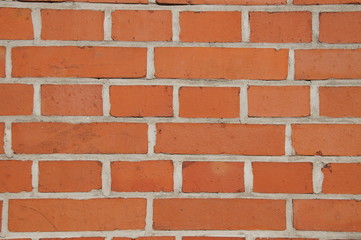 Mauer aus roten Backsteinen - Ziegelsteinmauer