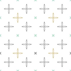 Seamless ornate pattern. Endless tiling for fabric design, wallpapers, wrapping paper