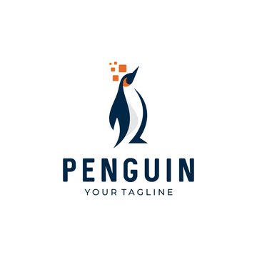 penguin vector logo icon symbol design