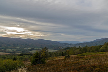 Obraz premium Bieszczady panorama z połoniny Caryńskiej