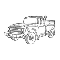 old car isolated on white background