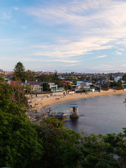 View over Camp Cove from the distance.