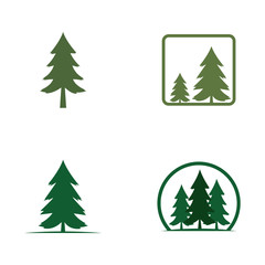 Obraz premium set of pine tree logo vector