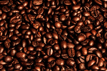 Roasted coffee beans background