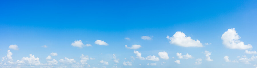 Panorama blue sky with daylight and clouds natural background.