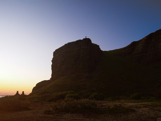 sunset in mountains
