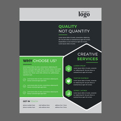 Corporate flyer template, business leaflet design