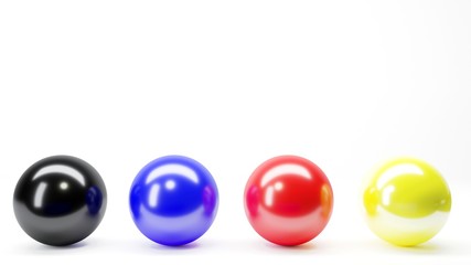 Four balls rgb black gray