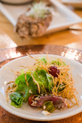 sesame tuna salad in sweet balsamic vinaigrette 