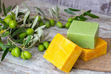 Olive oil and olive soap