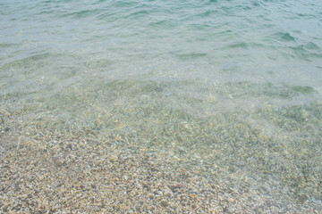 Fototapeta na wymiar The shore of the Black Sea. Warm air and sea, tourism and pleasure