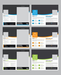 Bifold Business vector template. Brochure design, cover modern layout, annual report, poster, flyer in A4 with colorful shapes for tech, science, market with light background