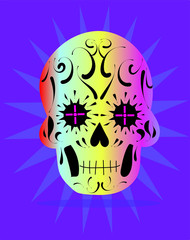 Calaverita dia de muertos - day of the dead celebration skull