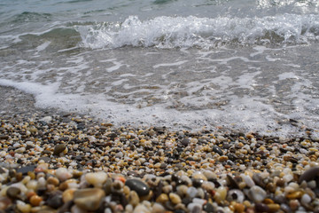 The shore of the Black Sea. Warm air and sea, tourism and pleasure