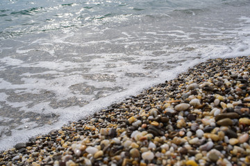 The shore of the Black Sea. Warm air and sea, tourism and pleasure
