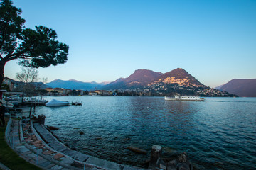 Lugano lake switzerland