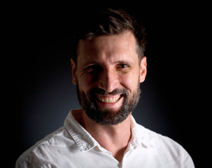 Portrait of a Middle-aged  Man Smiling.