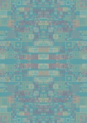 Fototapeta premium Abstract Symbols Random Distributed Pattern Computational Generative Art background illustration