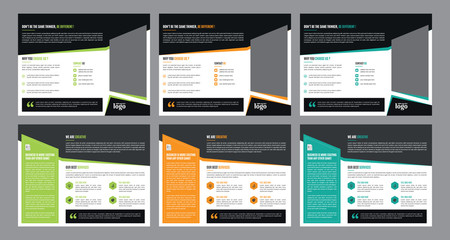 Trifold Business vector template. Brochure design, cover modern layout, annual report, poster, flyer in A4 with colorful shapes for tech, science, market with light background