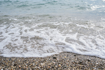 The shore of the Black Sea. Warm air and sea, tourism and pleasure